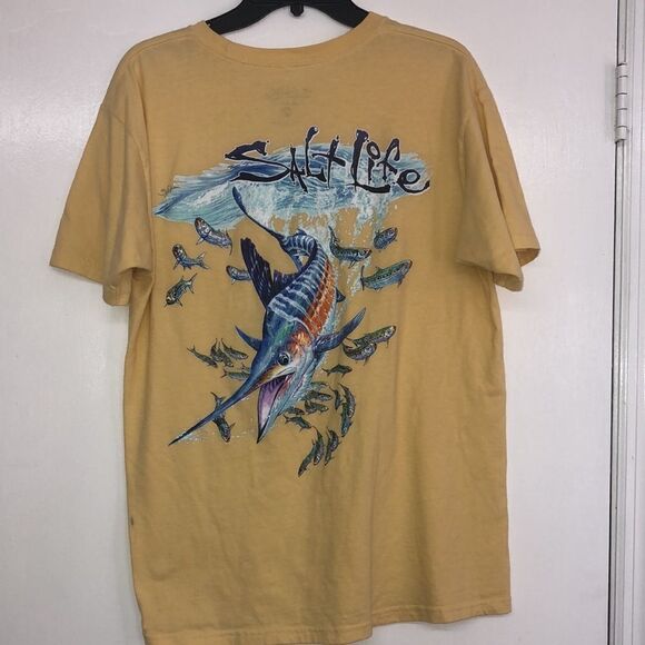 Men’s Salt Life Yellow Fish Tee - Picture 3 of 4